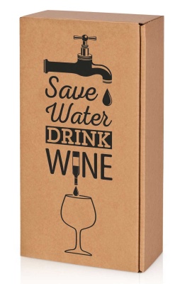 Präsentkarton Natura Wine SAVE WATER DRINK WINE für 2 Flaschen