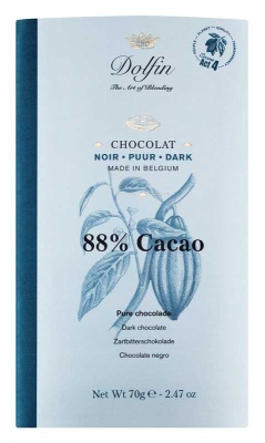 Dolfin - Edelbitterschokolade 88 % Kakaoanteil - 70gr.