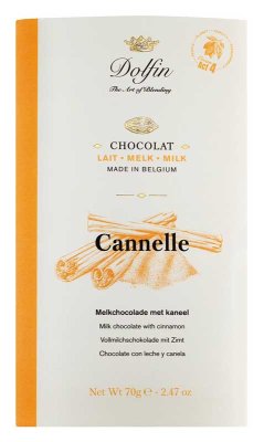 Dolfin - Vollmilchschokolade mit Zimt aus Ceylon - 70gr.