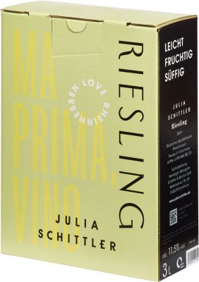 Julia Schittler - BAG IN BOX Riesling Classic MA PRIMA VINO Deutscher Qualitätswein 2024 - 3 Liter