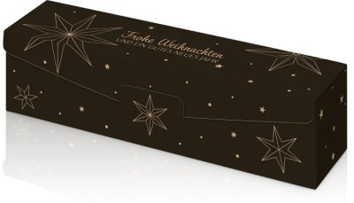 Präsentkarton Natura Weihnachtssterne für 1 Flasche