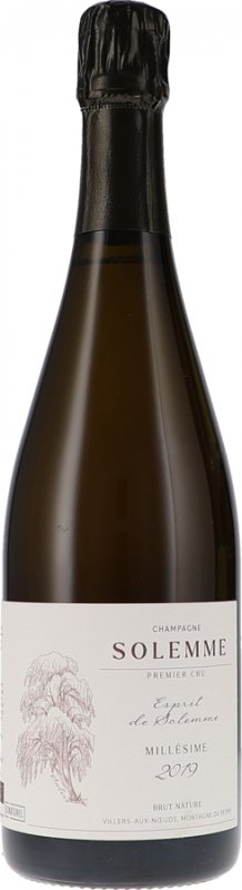Champagne Solemme - Champagner Esprit de Solemme 1er Cru Brut Nature Millésimé 2019 - BIO
