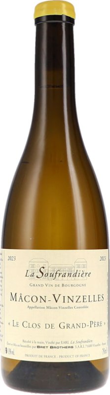 La Soufrandière - Mâcon-Vinzelles Le Clos de Grand-Père AOC 2023 - BIO