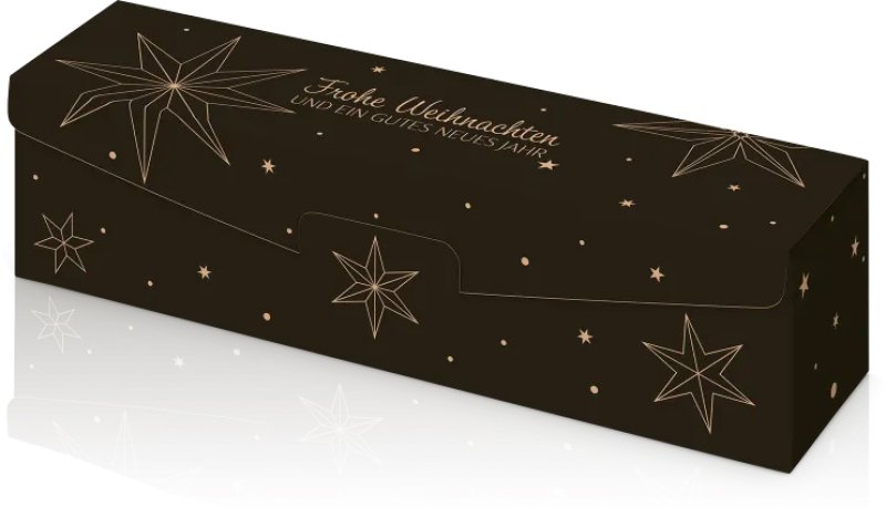 Präsentkarton Natura Weihnachtssterne für 1 Flasche