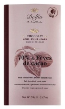 Dolfin - Zartbitterschokolade mit Kakaosplittern 70% Kakaoanteil - 70gr.