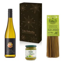 Weihnachtsgeschenkbox „Weihnachtssterne“ - Wein & Feinkost