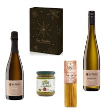 Weihnachtsgeschenkbox „Weihnachtssterne“ – Festlicher Genuss mit Bio-Wein & Trüffel